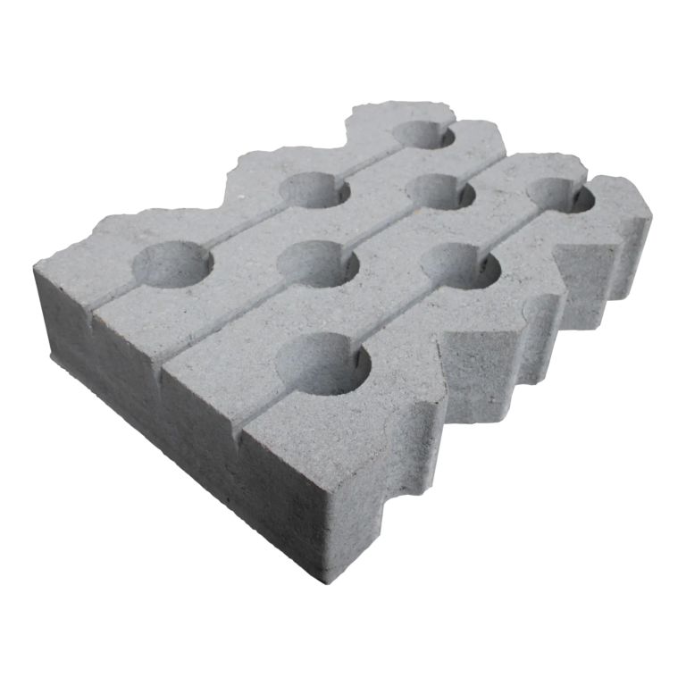 Grasbetontegel type K 40x60x12 (40 cm. zijde vlak + bovenzijde vlak)