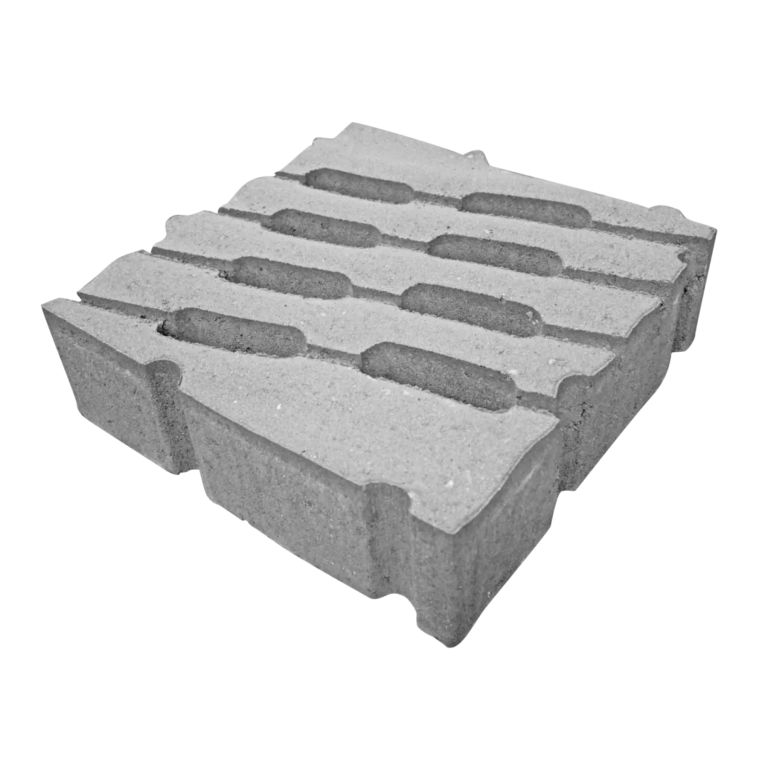 Grasbetontegel type M 40x40x12 (meander) rondom hol-dol verbinding