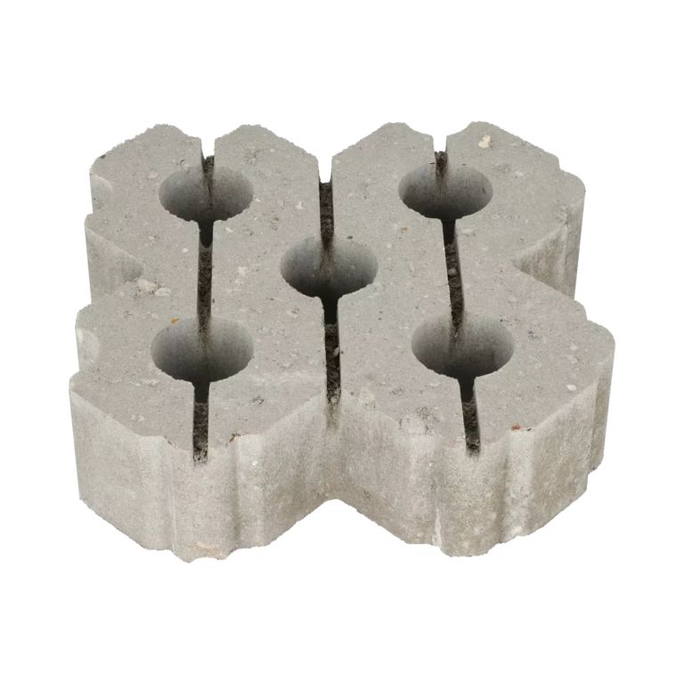 Grasbetontegel type W 40x40x12 (rondom hol-dol + bovenzijde vlak)