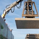 Industrieplaat 135x135x12 cm betonplaat met hijsvoorziening grijs