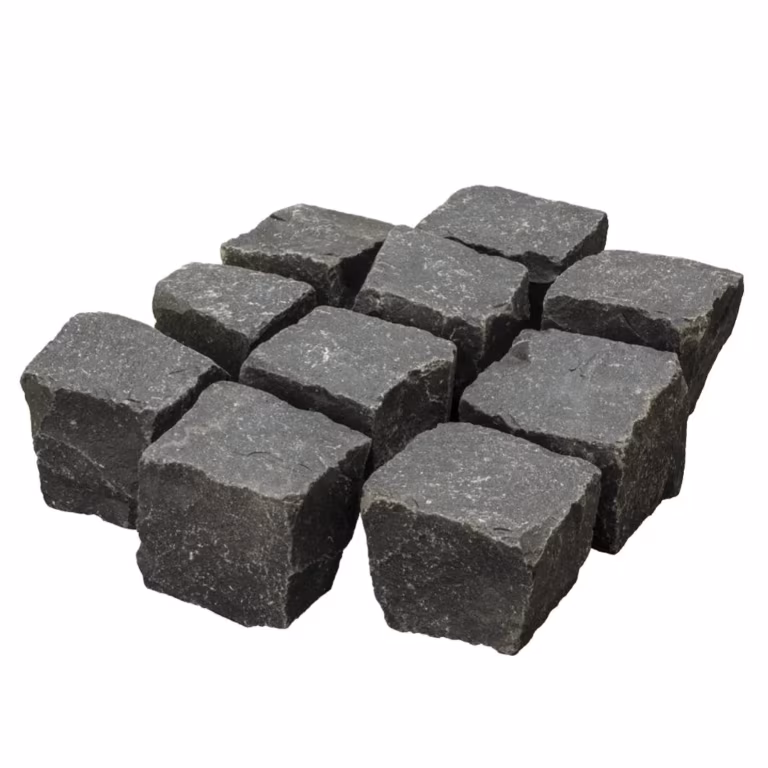 Natuursteen Kinderkoppen Basalt 8x11 cm Gaasbox