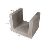 U-element 40x50x40 cm Grijs-2