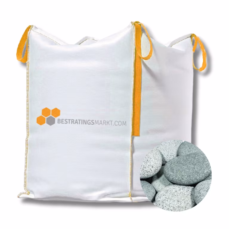 Beach Pebbles Light Grey 30-60 mm Mini Bigbag - 500 kg