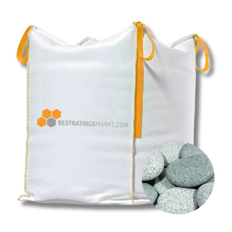 Beach Pebbles Light Grey 30-60 mm Mini Bigbag - 500 kg