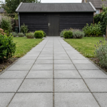 Betontegel 30x30x4,5 cm Grijs met facet KOMO