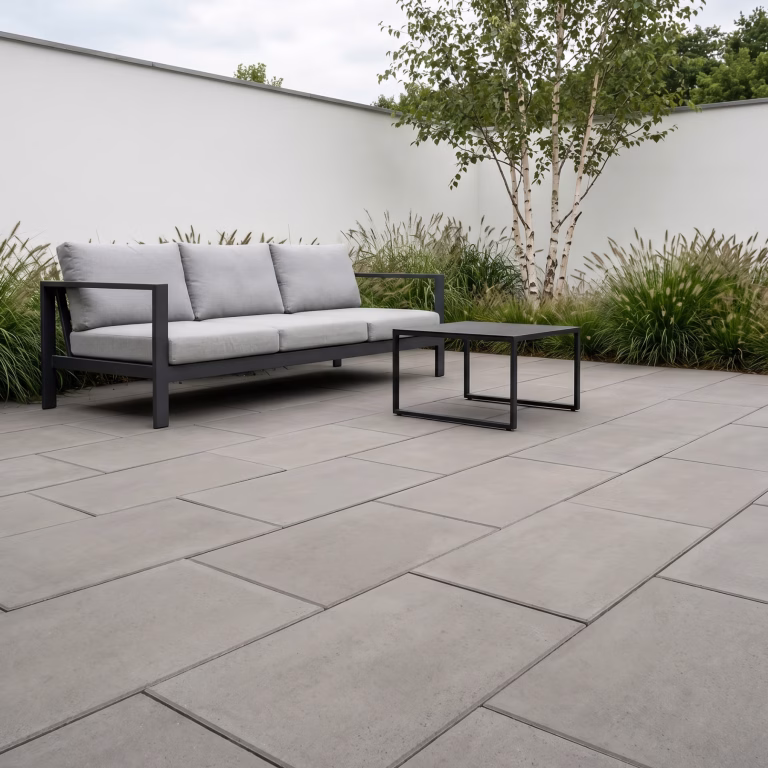 Betontegel 40x60x5 cm Grijs met facet KOMO