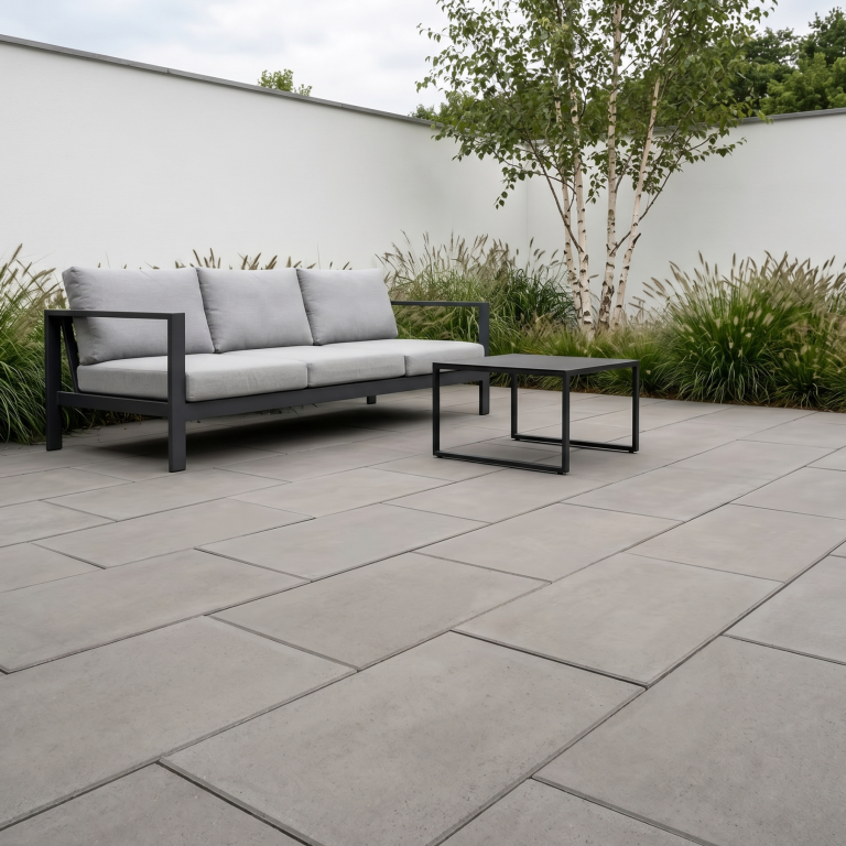 Betontegel 40x60x5 cm Grijs met facet KOMO