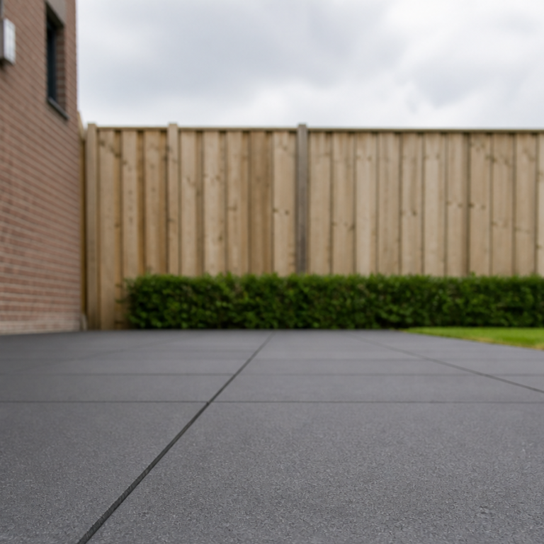 Betontegel 50x50x5 cm Nero zonder facet