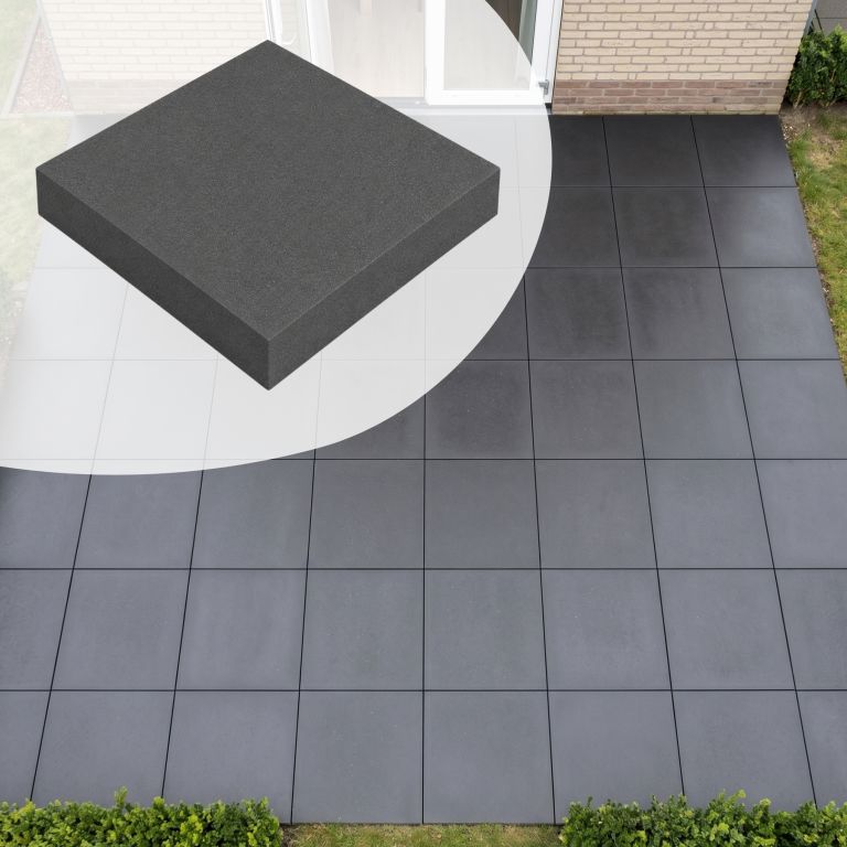 Betontegel 50x50x5 cm Nero zonder facet