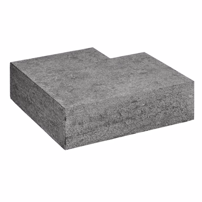 Blue Stone traptrede gevlamd geborsteld hoek 50_35x15 cm
