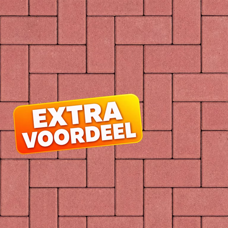 EXTRA VOORDEEL - Betonklinkers 8 cm Rood