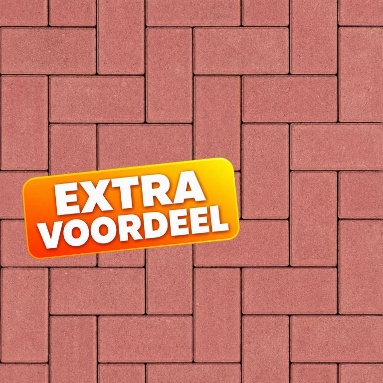 EXTRA VOORDEEL - Betonklinkers 8 cm Rood