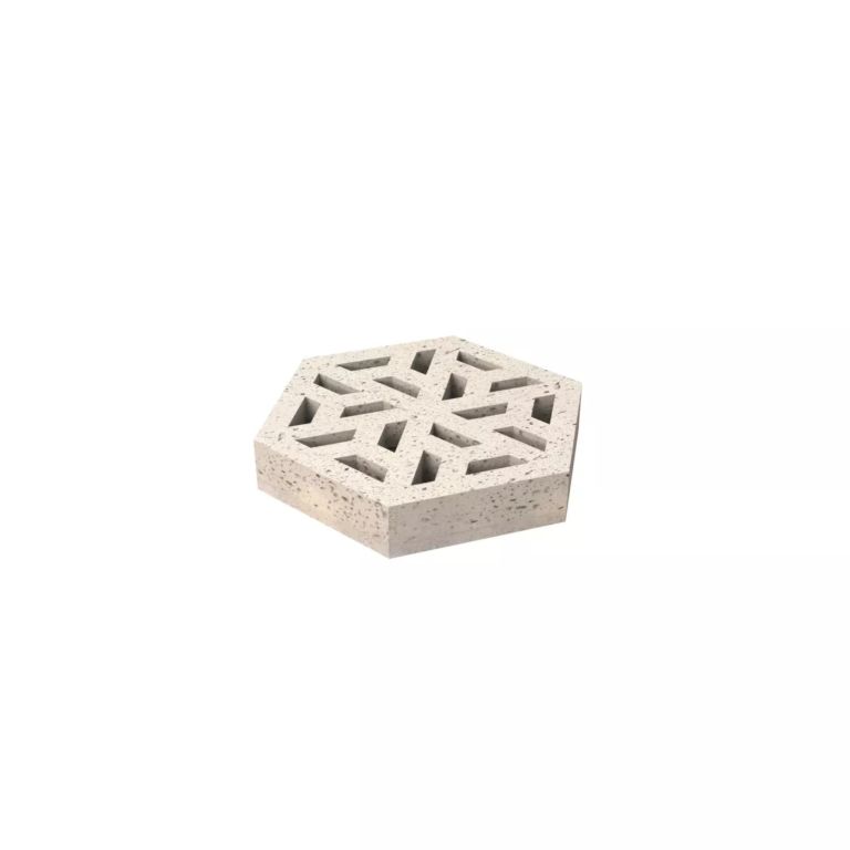 Schellevis Oud Hollands Grasbeton tegel 37,5x37,5x7 cm Creme 6 kant