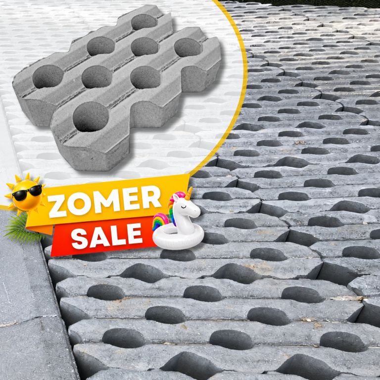 Zomer SALE - Grasbetontegel 40x60x10 Ronde gaten
