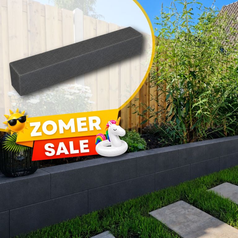 Zomer SALE - Stapelblokken 12x12x60 Antraciet strak