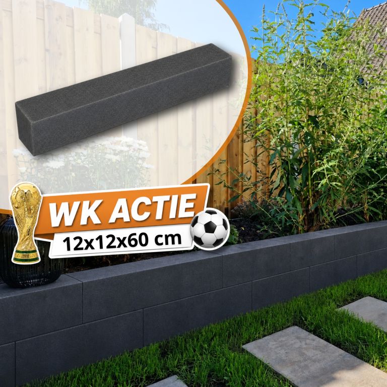WK Deal - Stapelblokken 12x12x60 Antraciet strak