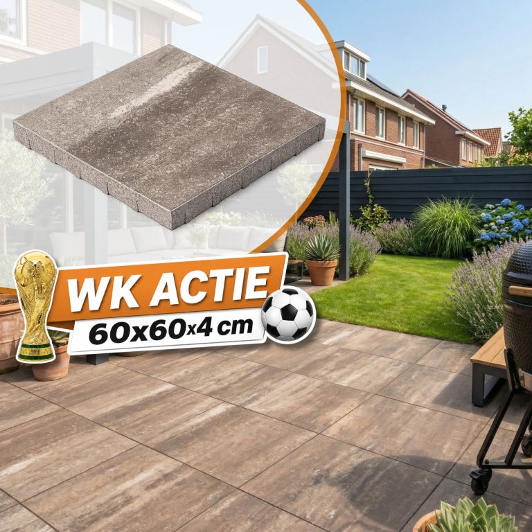 WK Deal - Terrastegel 60x60x4 cm Monaco Taupe