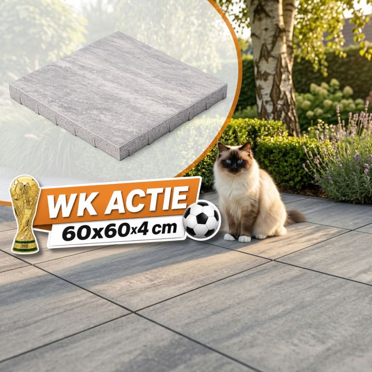 WK Deal - Terrastegel 60x60x4 cm Venetian Stone Light