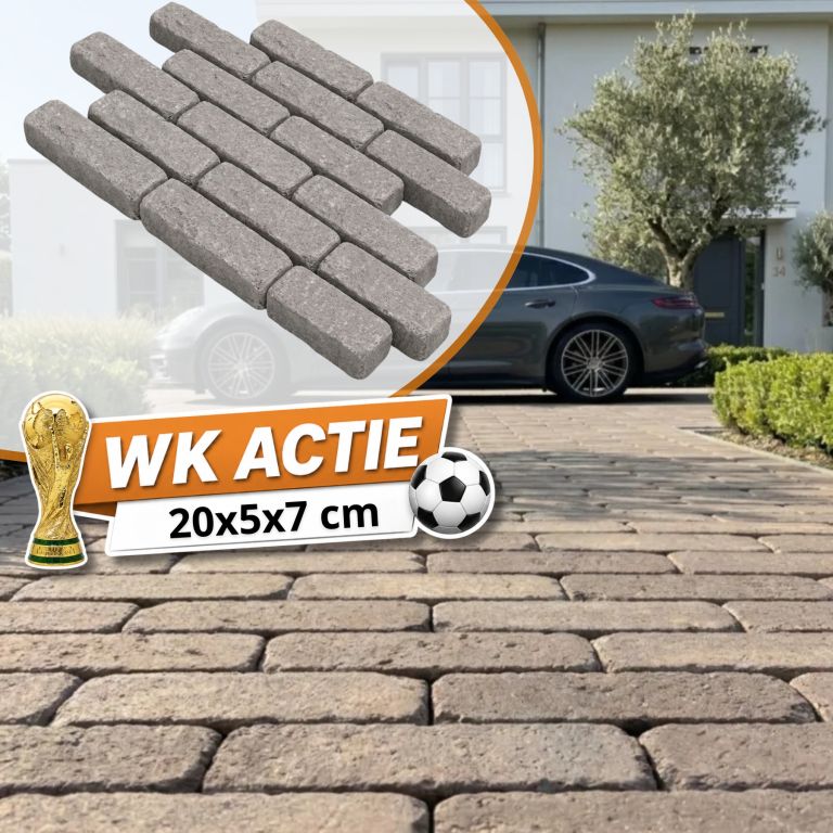 WK Deal - WG Stone Trommelsteen 20x5x7 Taupe