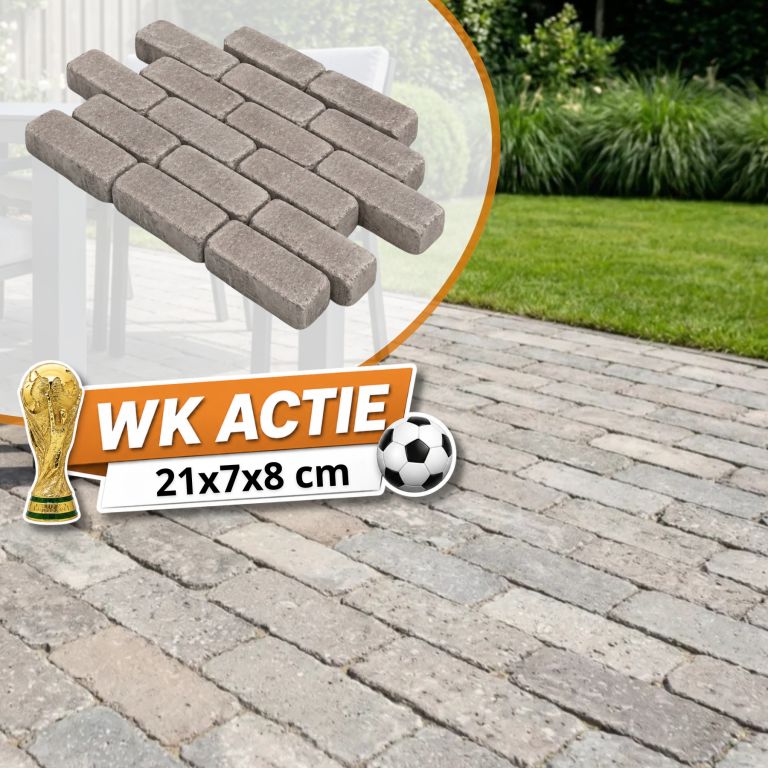 WK Deal - WG Stone Trommelsteen 21x7x8 Taupe