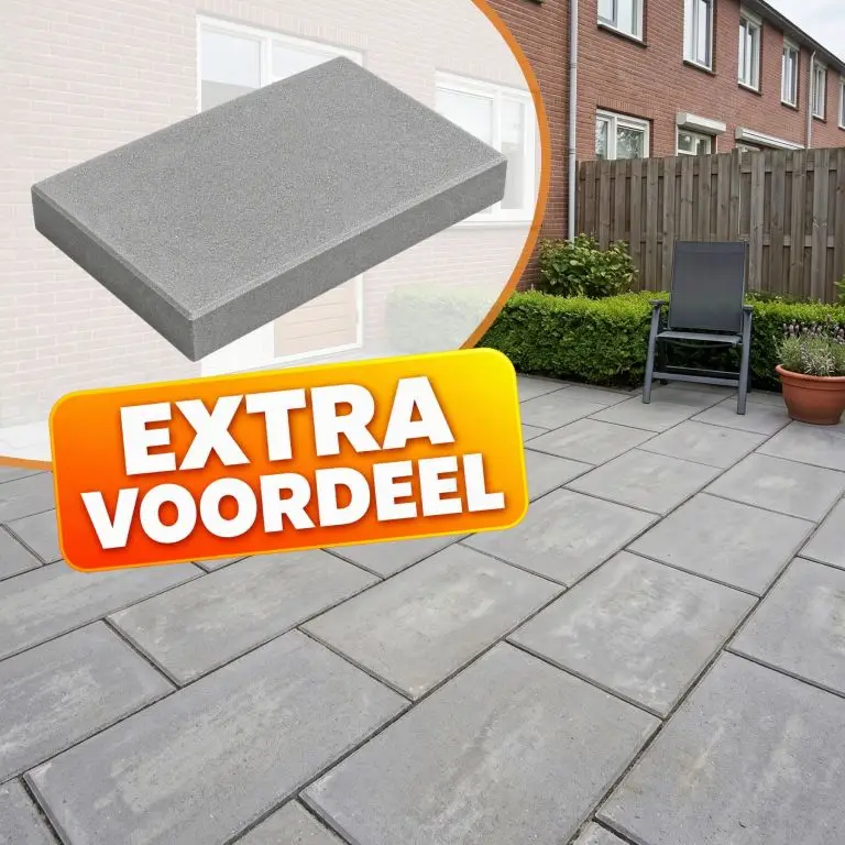 EXTRA VOORDEEL - Betontegel 40x60x5 cm Grijs met facet KOMO