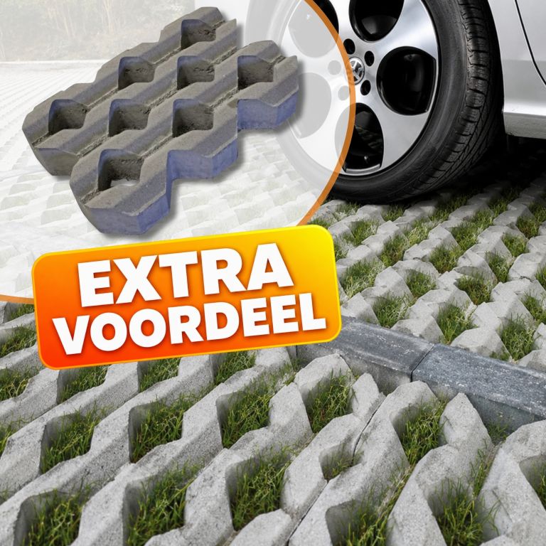 EXTRA VOORDEEL - Grasbetontegel 40x60x12 Vierkante gaten