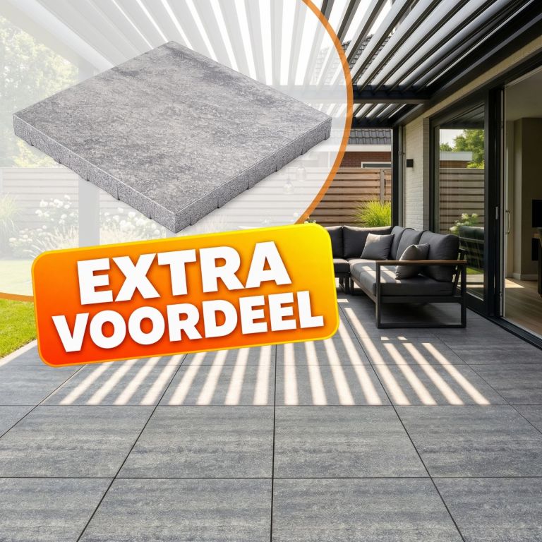 EXTRA VOORDEEL - Terrastegel 60x60x4 cm New Yukon Classic