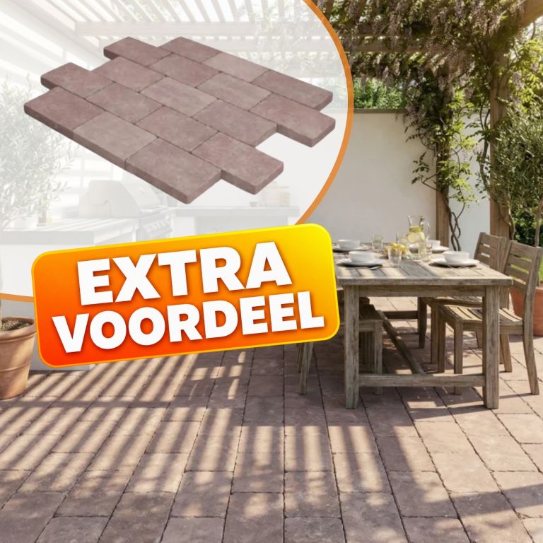 EXTRA VOORDEEL - WG Stone Trommelsteen 20x30x6 Bruin