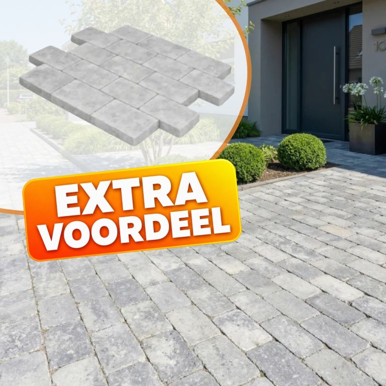 EXTRA VOORDEEL - WG Stone Trommelsteen 20x30x6 Grijs