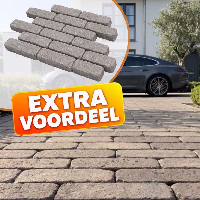 EXTRA VOORDEEL - WG Stone Trommelsteen 20x5x7 Taupe