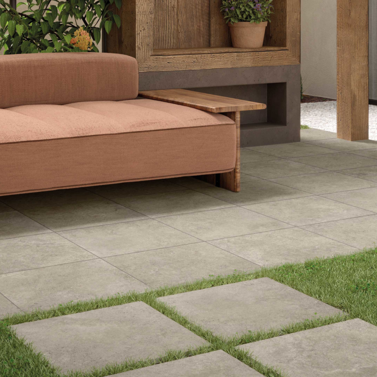 Beste Koop Uni Texture Taupe 80x80