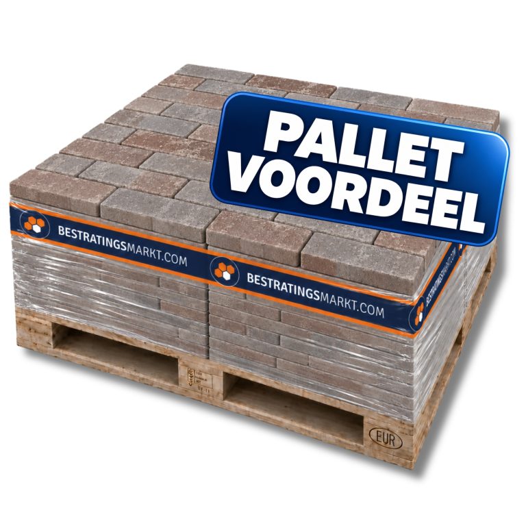 Pak PalletVoordeel – Abbeystones Getrommeld Montecassino 20x5x7 waalformaat