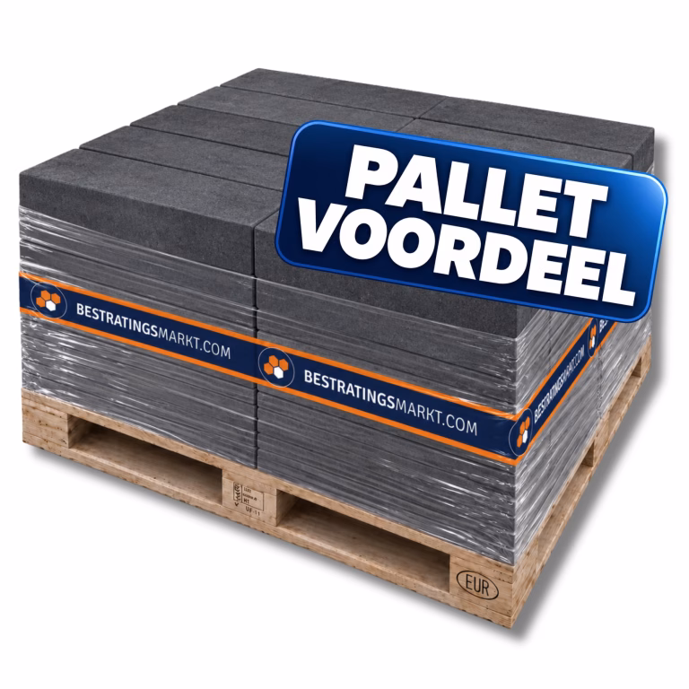 Pak PalletVoordeel – Stapelblokken 15x15x60 Antraciet strak