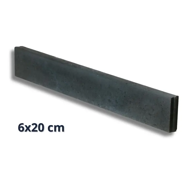 Opsluitband Zwart_Antraciet 6x20x100 cm