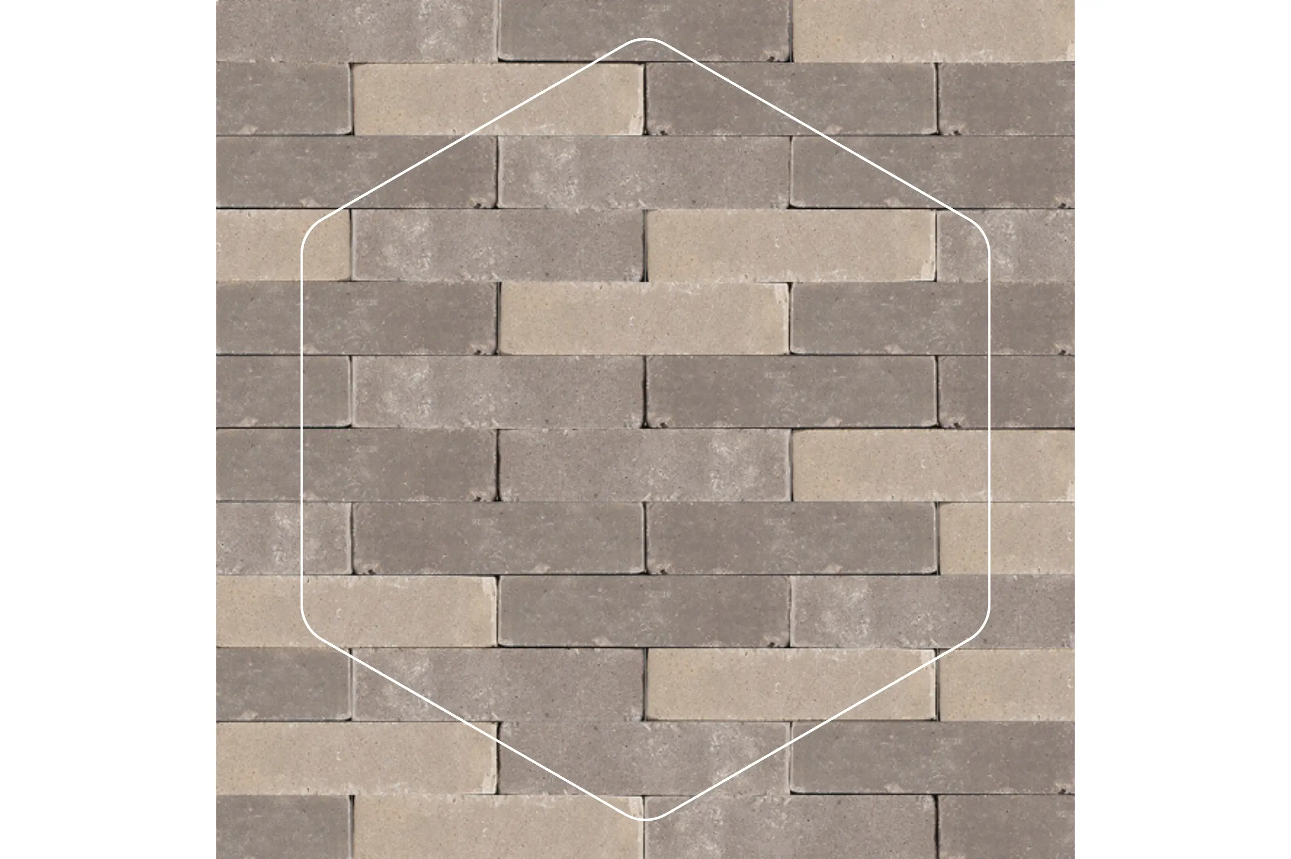 Halfsteensverband gebakken