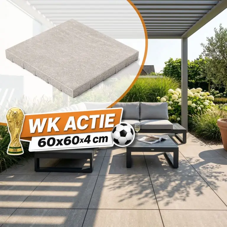 WK Deal - Terrastegel 60x60x4 cm Italian Taupe