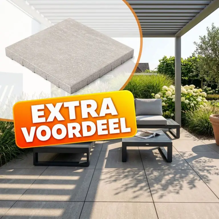 EXTRA VOORDEEL - Terrastegel 60x60x4 cm Italian Taupe