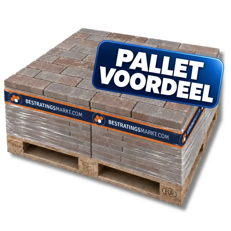 Pak PalletVoordeel – Abbeystones Getrommeld Montecassino 20x5x7 waalformaat