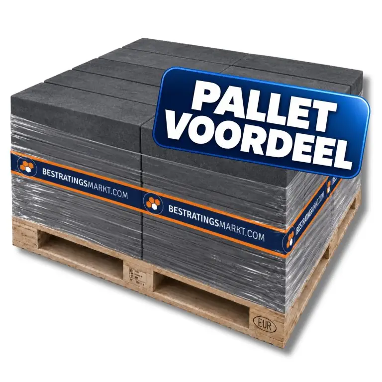 Pak PalletVoordeel – Stapelblokken 15x15x60 Antraciet strak